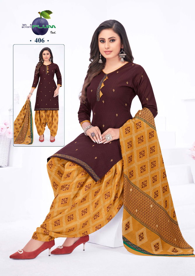 Black Plum Iconic Vol 4 Regular Wear Wholesale Readymade Cotton Suit